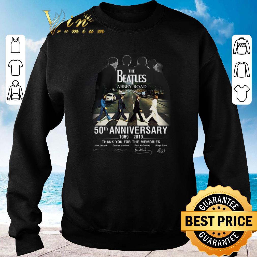 Hot Signatures The Beatles Abbey Road 50th Anniversary 1969-2019 shirt 2019