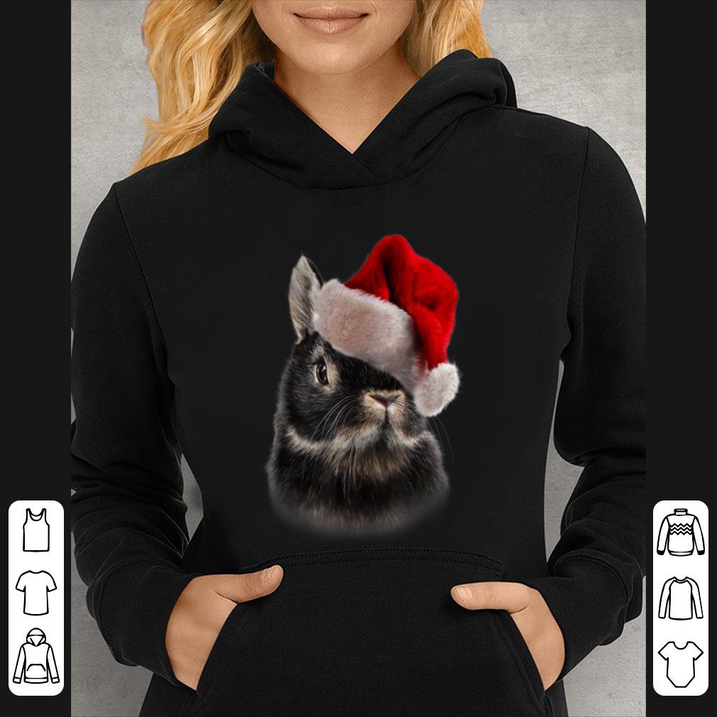 Hot T-Shirt, Netherland Dwarf Rabbit, Christmas Santa Hat, Bunny shirt