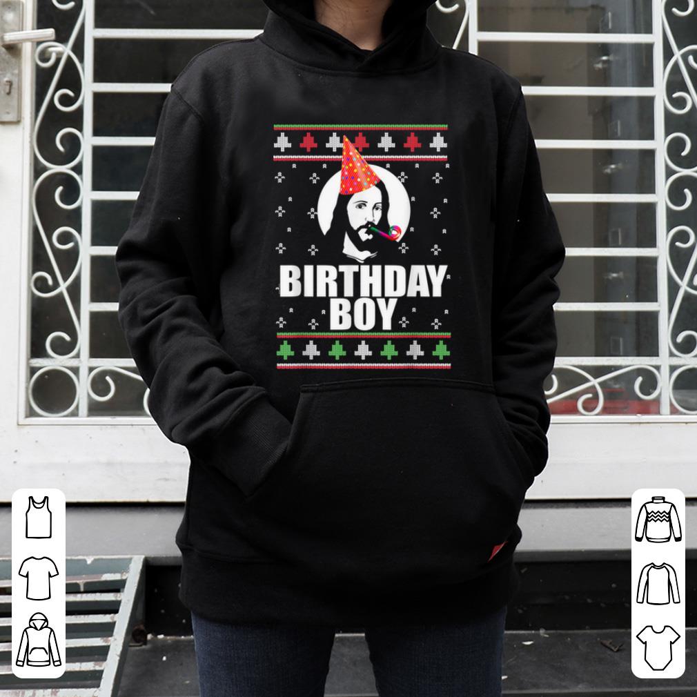 Nice BIRTHDAY BOY JESUS Funny Ugly Christmas Sweater Design Xmas shirt