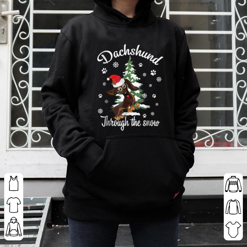 Nice Dachshund Through The Snow Christmas Gift Dog Lovers shirt