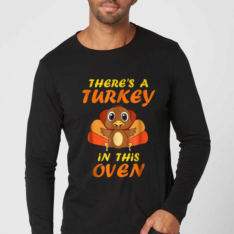 Nice Thanksgiving Pregnancy announcement for couples. shirt