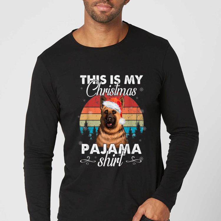 Nice This Is My Christmas German Shepherd Dog Pajama Xmas shirt