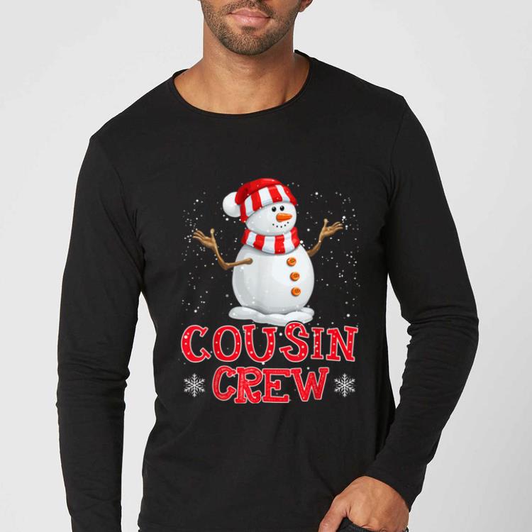 Official Cousin Crew Snowman Christmas Matching Family Pajama Funny shirt