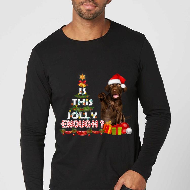 Official Is This Jolly Enough Xmas Costume Gifts For Labrador Dog Mom shirt