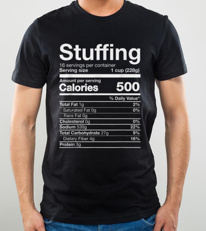 Official Stuffing Nutrition Funny Thanksgiving Costume Dark shirt