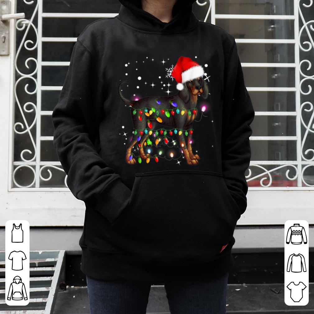 Original Christmas Lights Black And Tan Coonhound Dog shirt