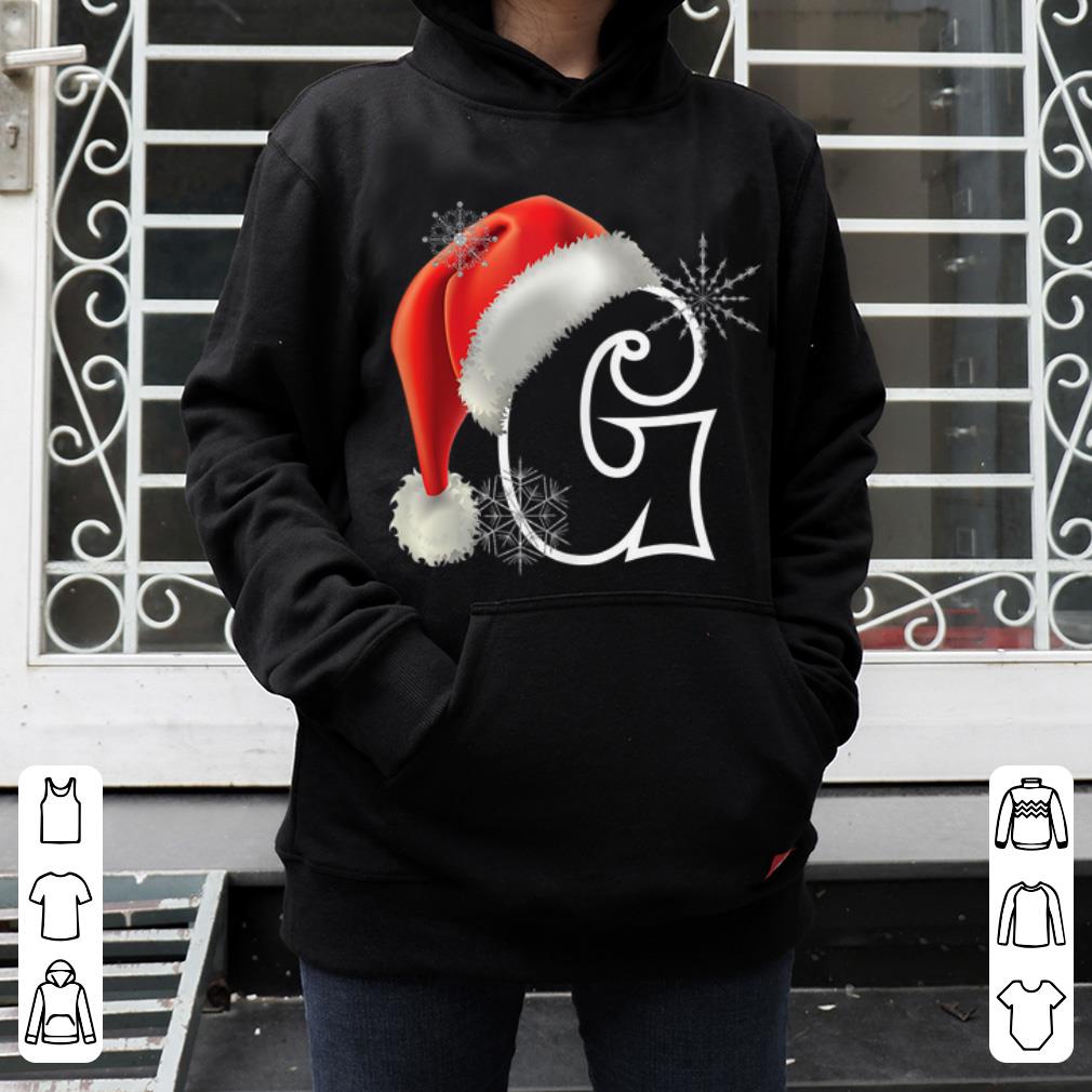 Original Cutest Capital Letter G Santa Monogram Christmas Holidays shirt