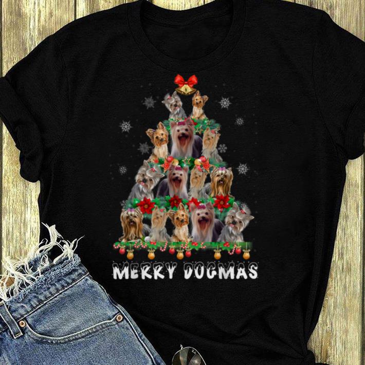 Original Merry Dogmas Yorkshire Terrier dog Christmas decor Xmas tree shirt