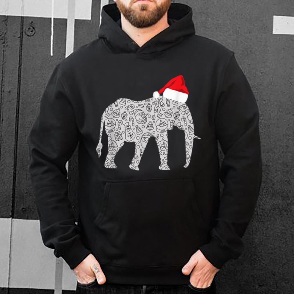Original Santa Hat Elephant Christmas Zoo Animal Lover Gift sweater