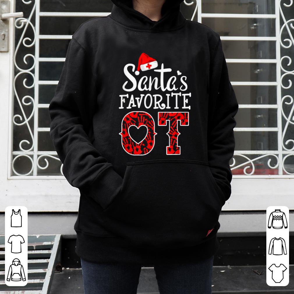 Original Santa's Favorite OT Christmas Occupational Therapy crew OT shirt