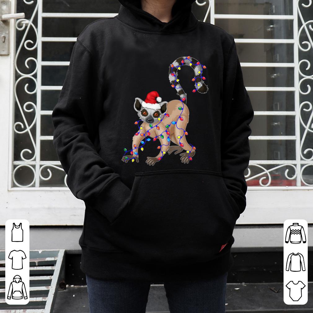 Premium Lemur Christmas Light Clothes Funny Lemur Lover Gift shirt