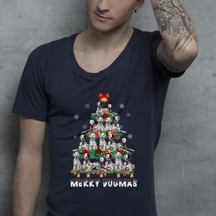 Premium Merry Dogmas Dalmatian dog Christmas decor Xmas tree shirt