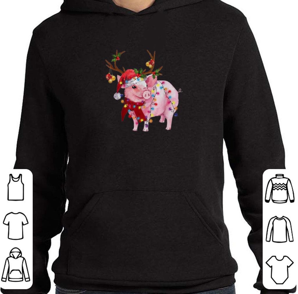 Premium Pig Santa reindeer Christmas Lights shirt 6 Premium Pig Santa reindeer Christmas Lights shirt