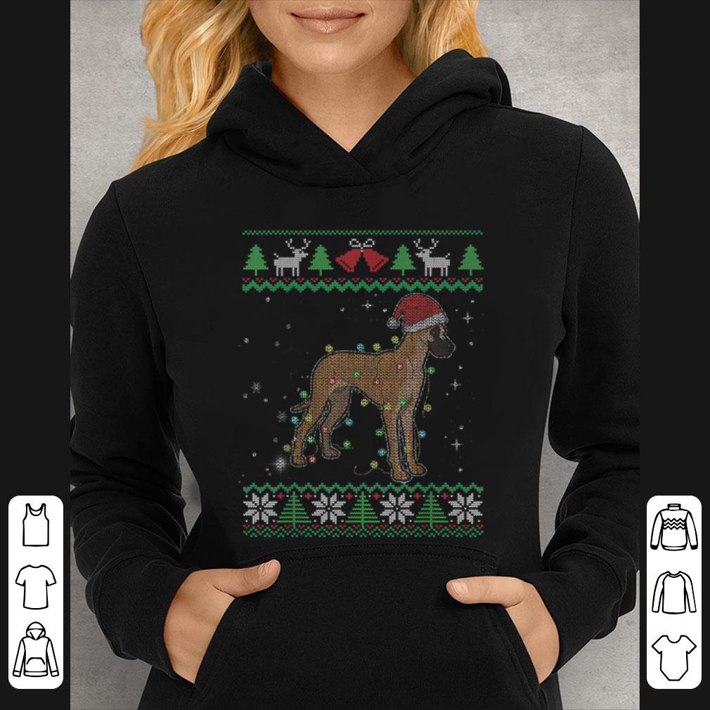 Pretty Christmas Lights Great Dane Dog Lover Funny Xmas Gift shirt