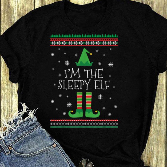 Pretty I'm The Sleepy Elf Ugly Christmas PJ shirt
