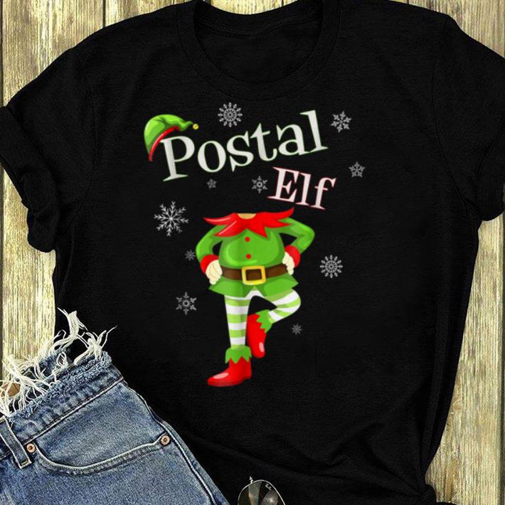 Pretty Postal Elf Funny Mailman Christmas Holiday Tee shirt