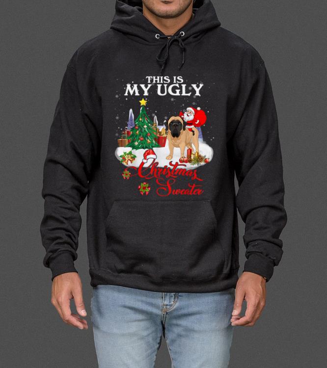 Santa Riding English Mastiff This Is My Ugly Christmas sweater