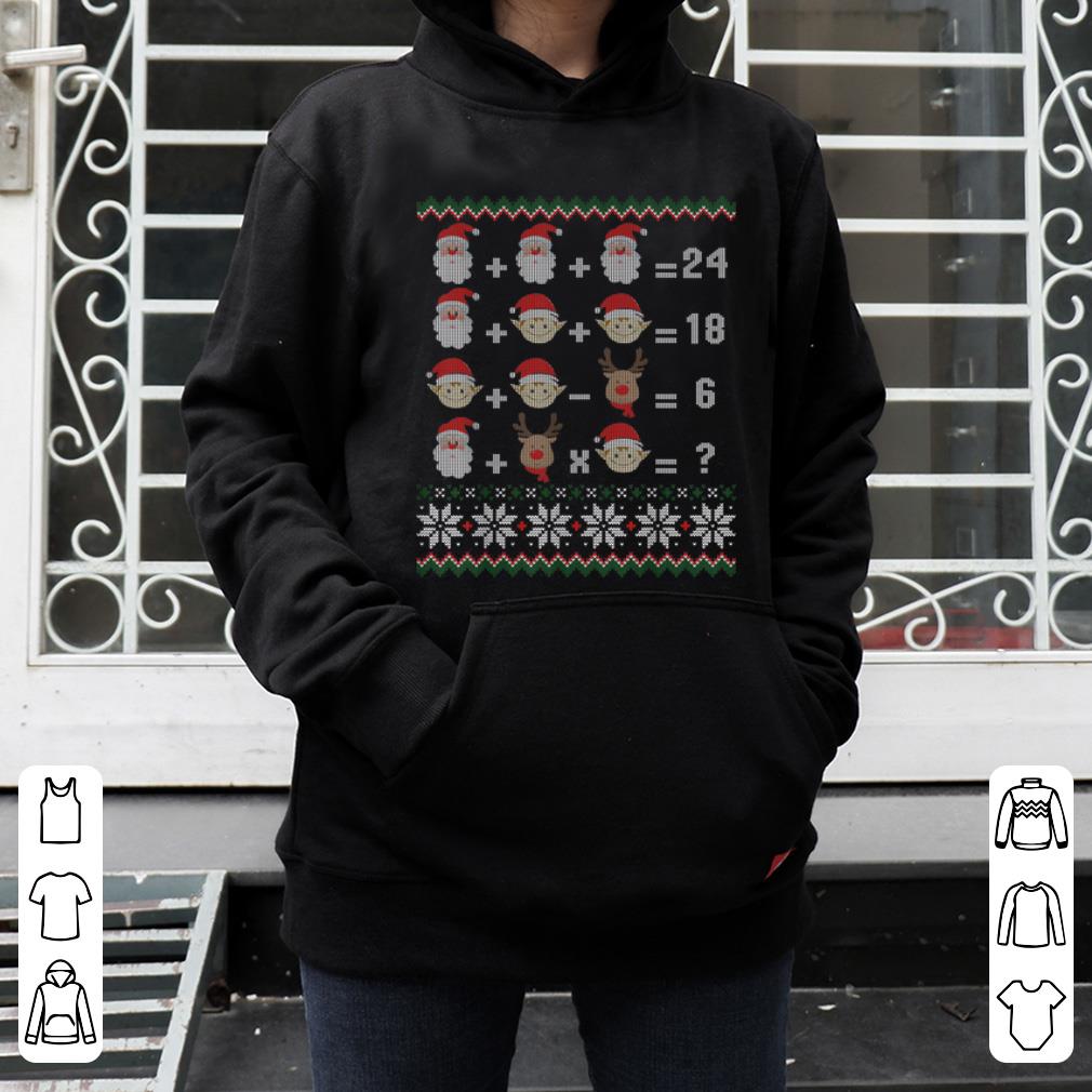 Top Math Teacher Christmas Bedmas Math Equation Ugly Sweater shirt