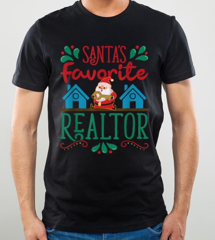 Top Santa's Favorite Realtor - Christmas Xmas Real Estate Agent shirt
