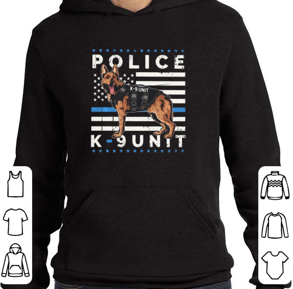 Awesome German Shepherd K-9 Unit Police Thin Blue Line American Flag shirt