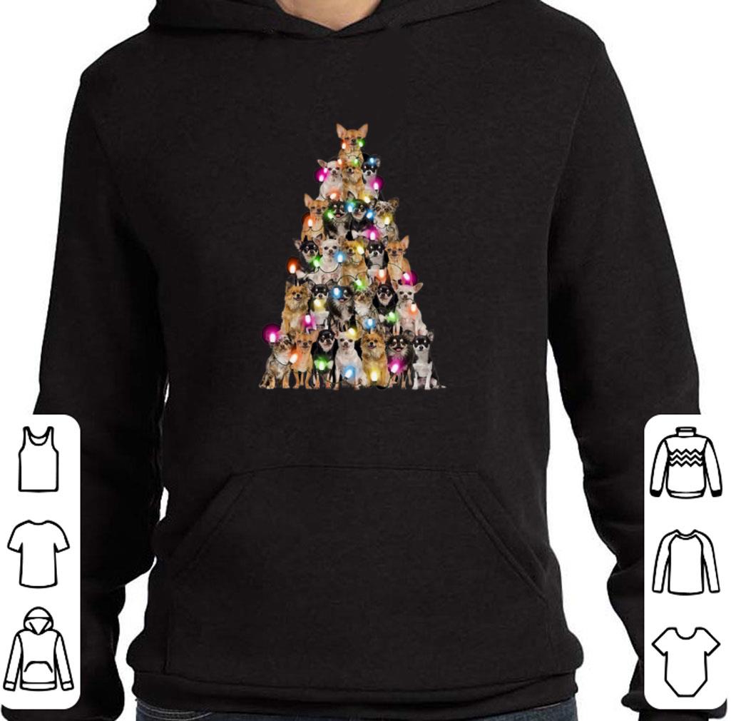 Chihuahua Christmas tree Christmas light shirt