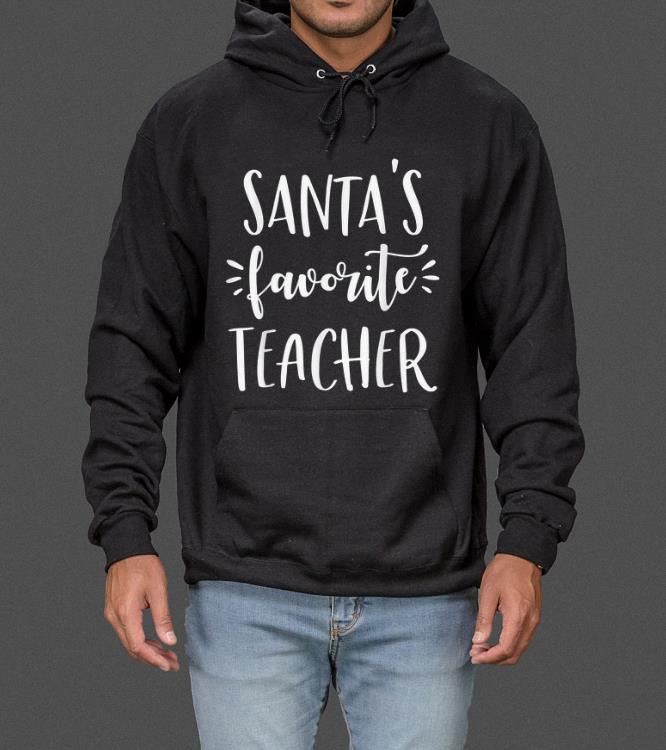 Cute Santa's Favorite Teacher Funny merry christmas sweater