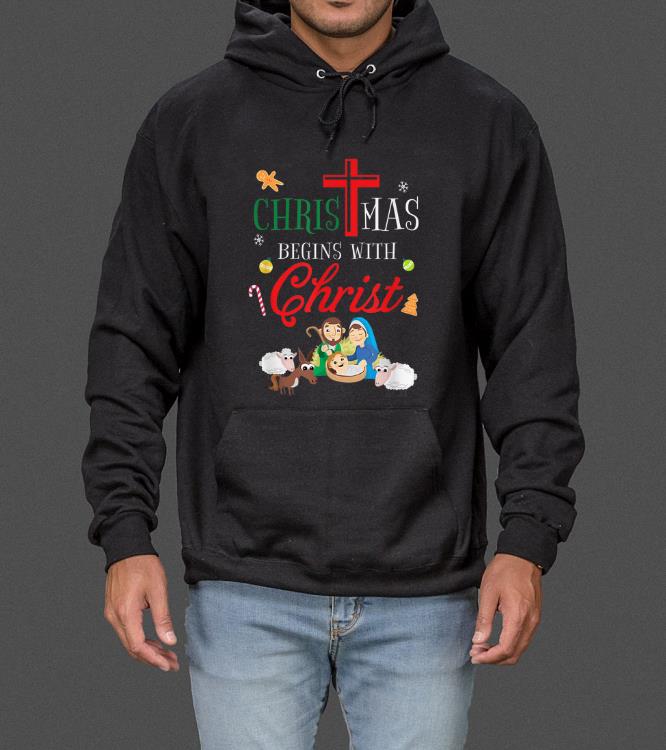 Great Cool Christmas Begins With Christ Costume Christian Gifts sweater