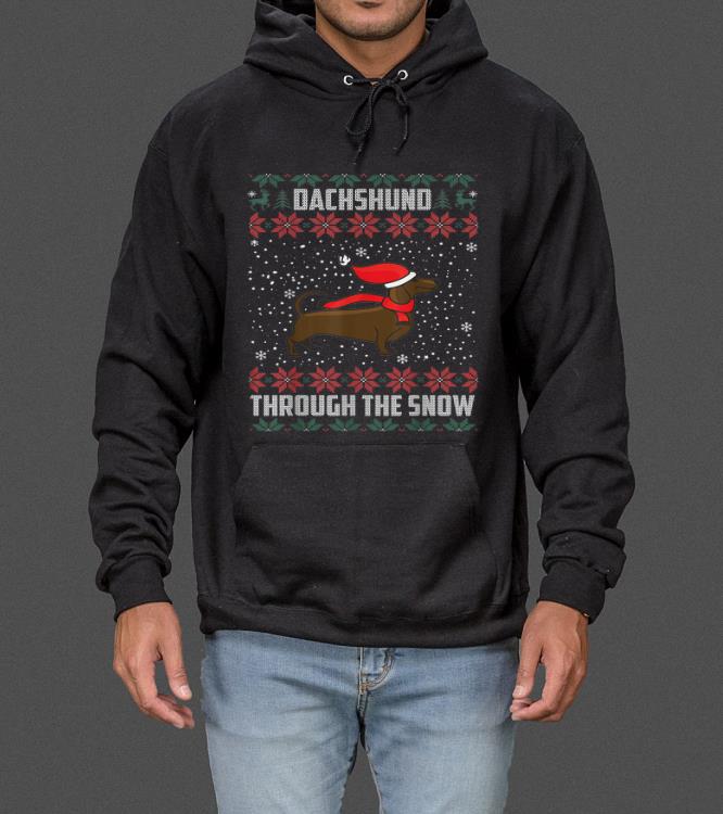 Great Dachshund Through The Snow Ugly Christmas Gift sweater