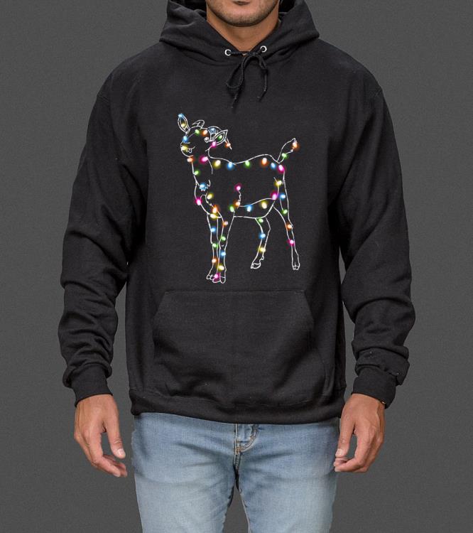 Great Goat christmas light sweater