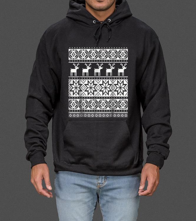 Great ugly christmas knit tacky nordic reindeer pattern sweater