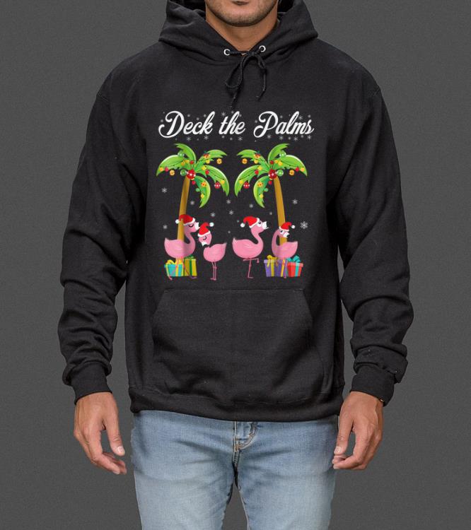 Hot Deck The Palms Merry Flamingo Christmas sweater