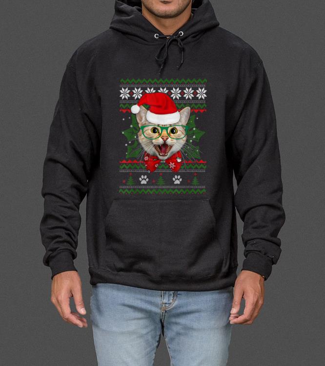 Nice Santa Cat Holiday Ugly Christmas Graphic Gift sweater