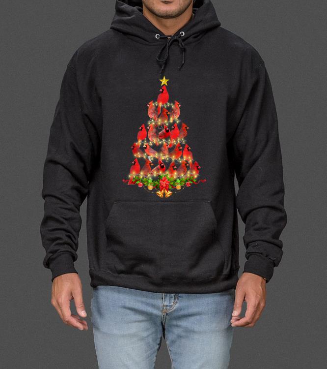 Official Cardinal Bird Christmas Tree Tee Cardinal Lover Xmas Gift sweater