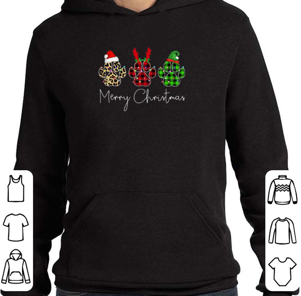 Premium Bear Paw Merry Christmas Leopard shirt