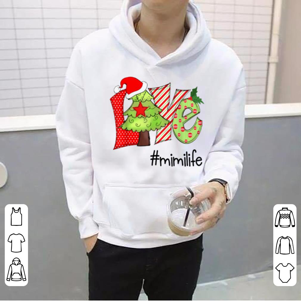 Premium Love mimi life christmas Santa Claus Hat Christmas Tree sweater