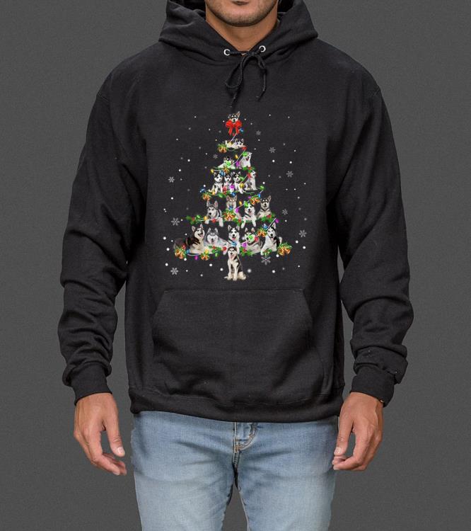 Pretty Husky Noel Xmas Tree Cool Christmas Dog Love Gift Tee sweater
