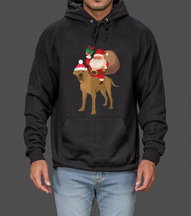 Pretty Santa Riding Boerboel Christmas Pajama Gift sweater