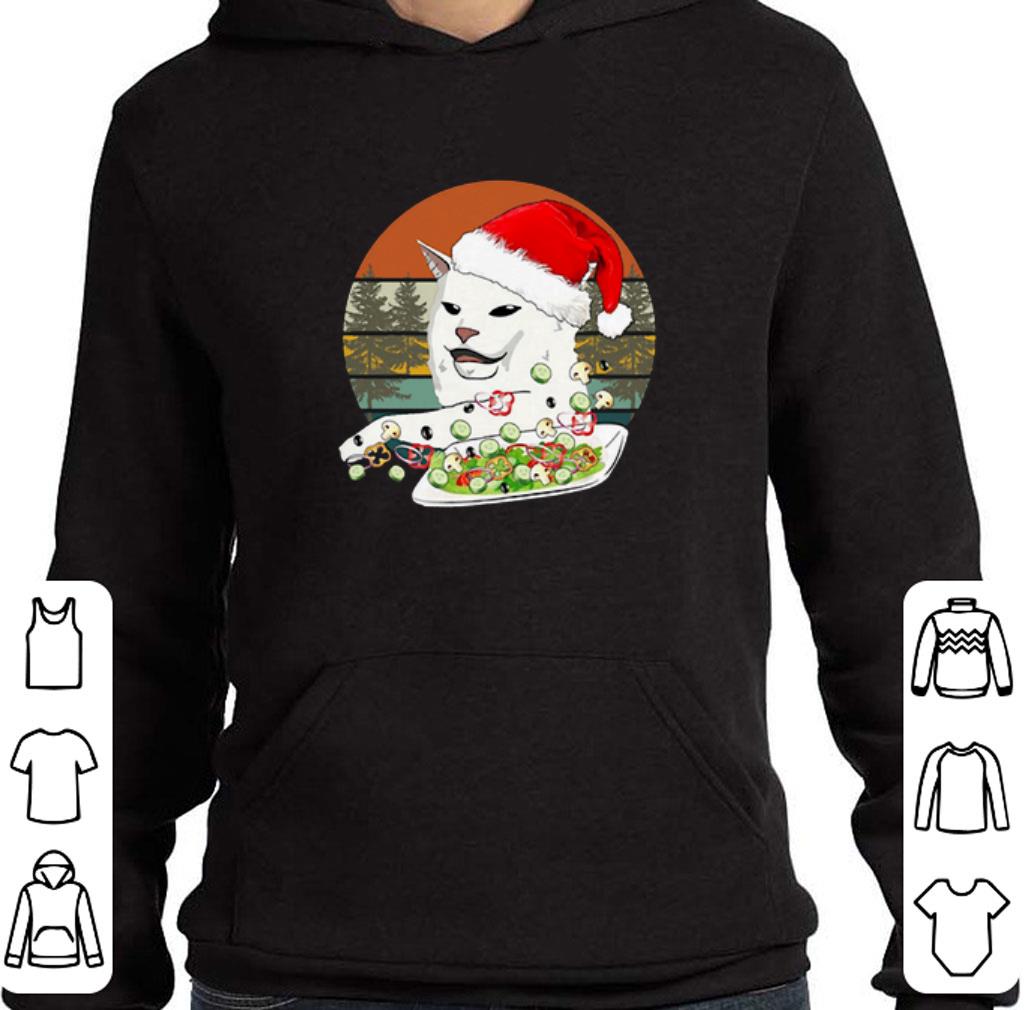 Santa Cat Woman Yelling At A Cat meme Vintage shirt