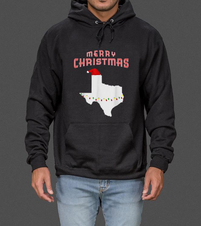 Top Merry Christmas Texas With Santa Hat Pajama Gift sweater
