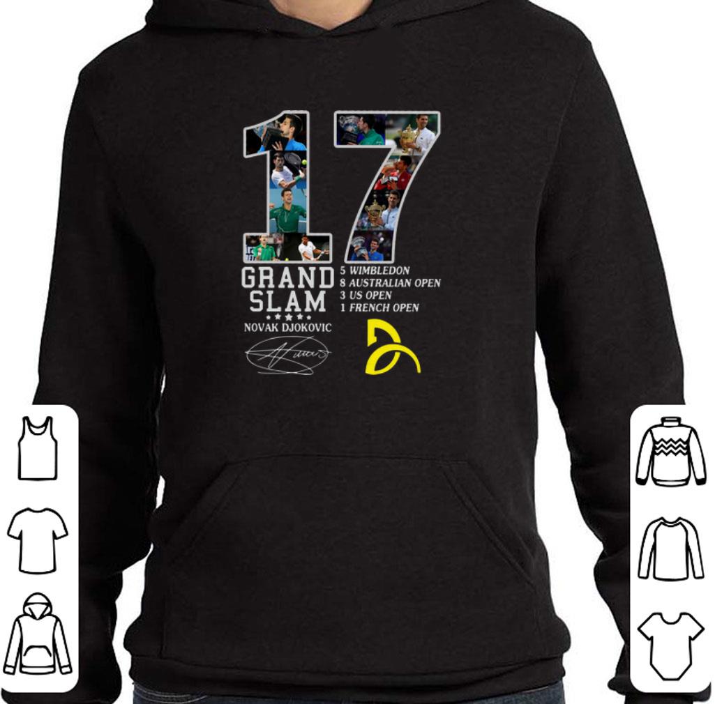 Awesome 17 Grand Slam Novak Djokovic logo Signature shirt