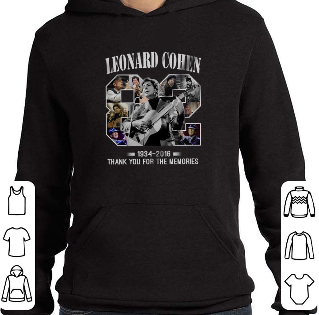 Awesome 82 year of Leonard Cohen 1934-2016 thank you for the memories shirt