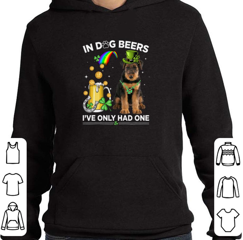 Awesome Airedale Terrier in dog beers i've only had one St Patrick day shirt
