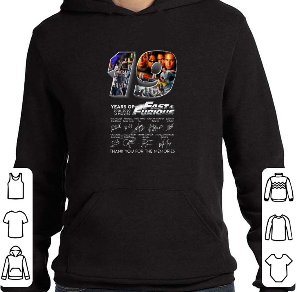 Premium Thank you for the memories 19 years of Fast & Furious signatures shirt