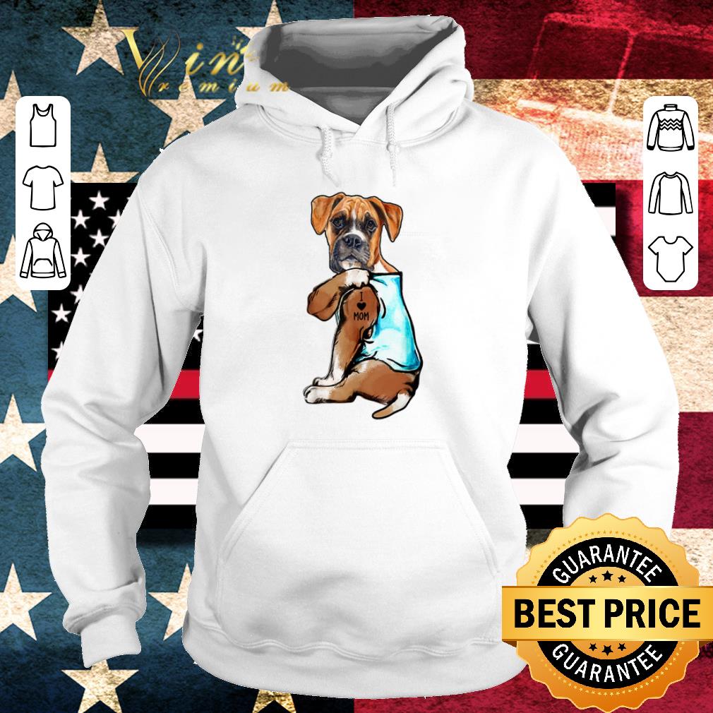 Pretty Boxer dog i love mom tattoos shirt