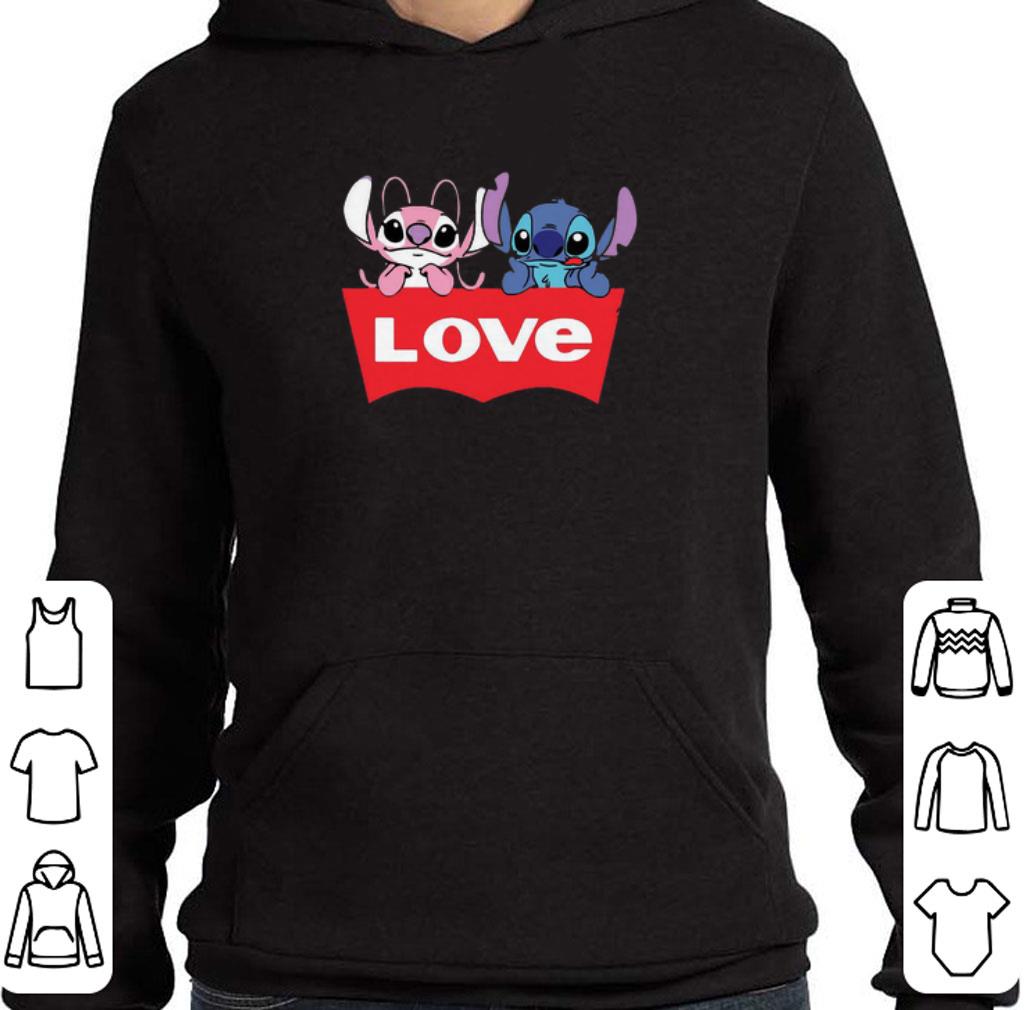 Pretty Disney Stitch love Levi’s logo shirt