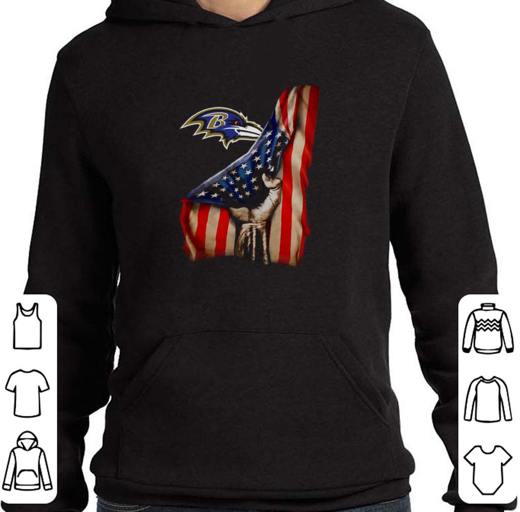 Baltimore Ravens and American Flag Hand shirt 6 Baltimore Ravens and American Flag Hand shirt