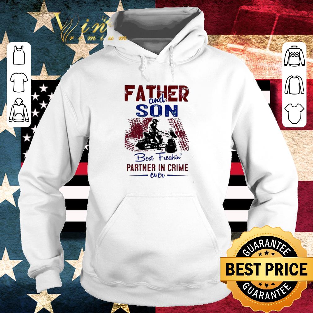 Father and son best freakin partner in crime ever motorcycle shirt
