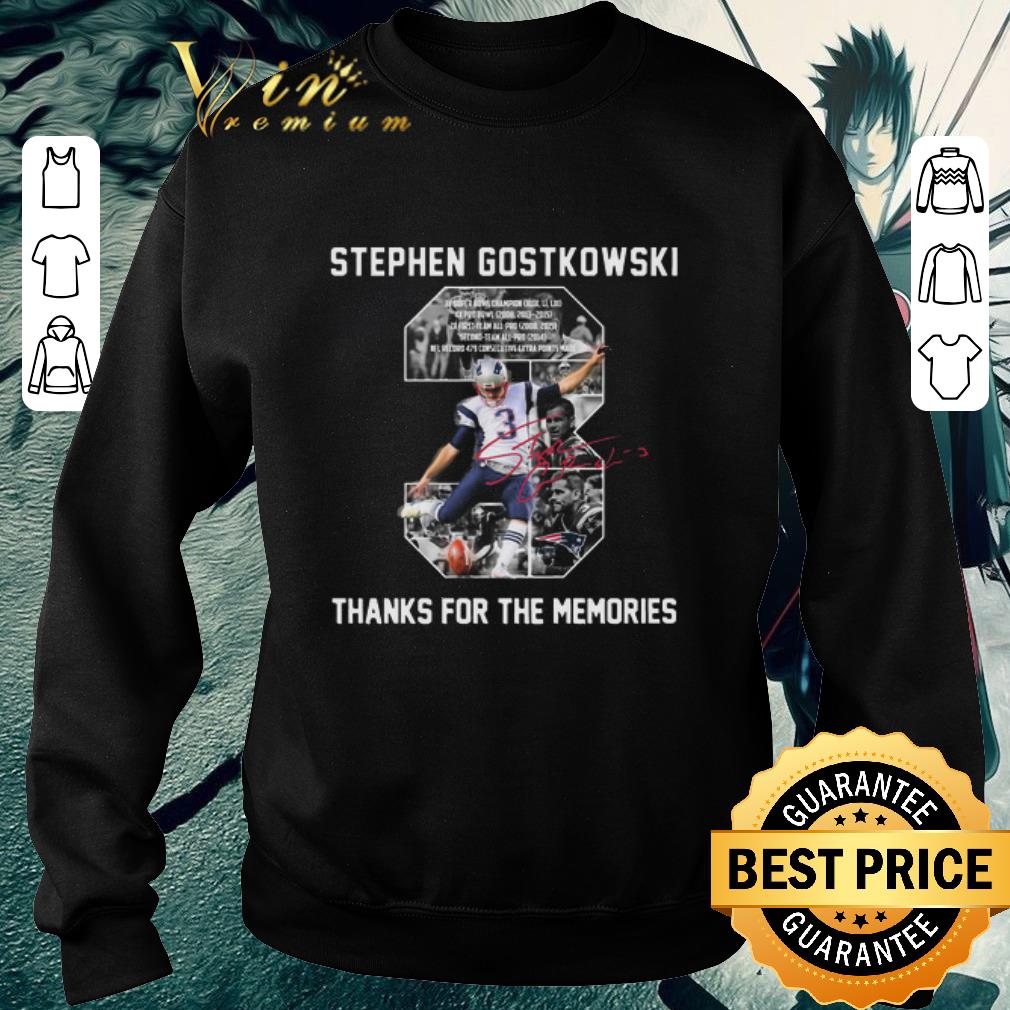 Hot 3 Stephen Gostkowski Signature Thanks For The Memories Patriots shirt 6 Hot 3 Stephen Gostkowski Signature Thanks For The Memories Patriots shirt