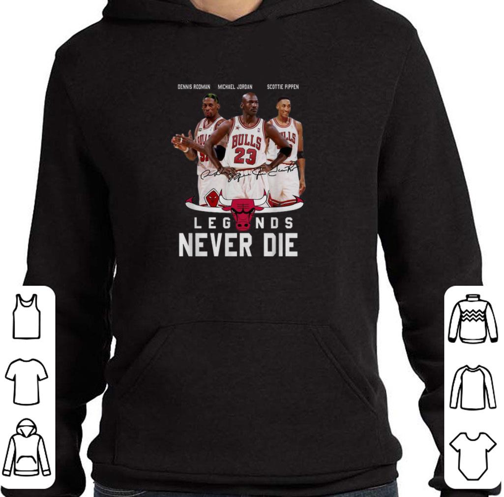 Official Chicago Bulls logo signatures legends never die shirt 6 Official Chicago Bulls logo signatures legends never die shirt