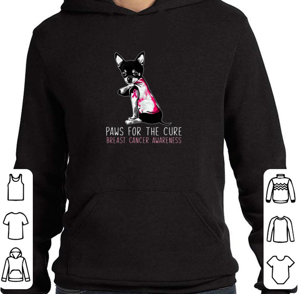 Premium Chihuahua paws for the cure Breast Cancer awareness shirt